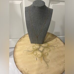 Melanie Auld Gold Necklace by Melanie Auld triangles lariat